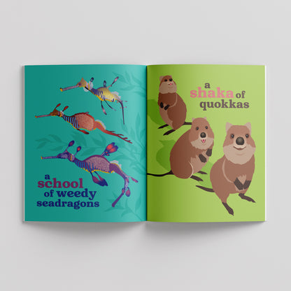 Collective Nouns of Australian Animals paperback picture book by Sarah Epstein
